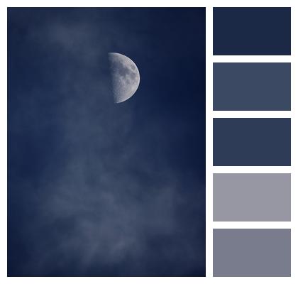 Moon Clouds Phone Wallpaper Image